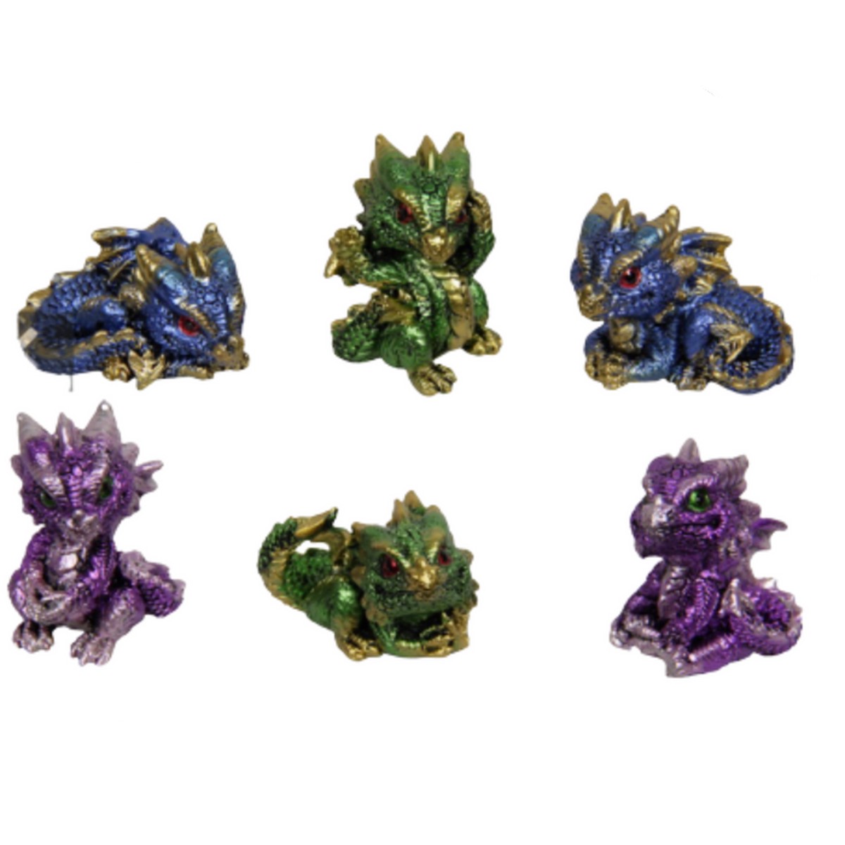 Coloured Baby Dragon on Stand 5cm Assorted