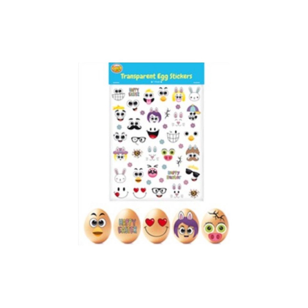 Easter Transparent Egg Stickers 1 sheet