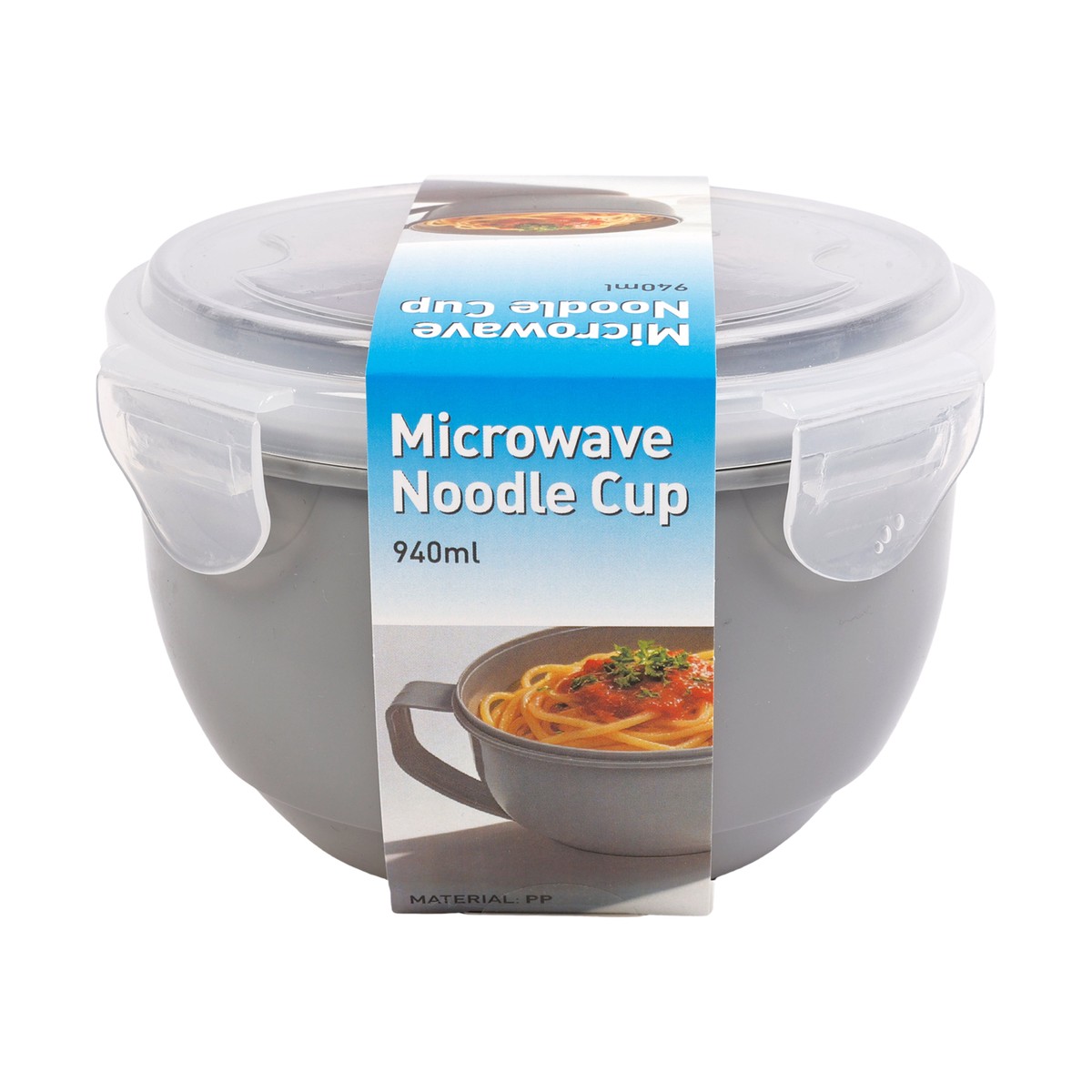 Microwave Noodle Cup 940ml Grey