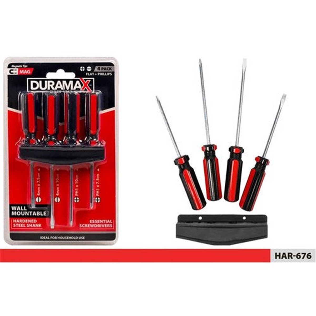 4pce Screwdriver Set With Holder