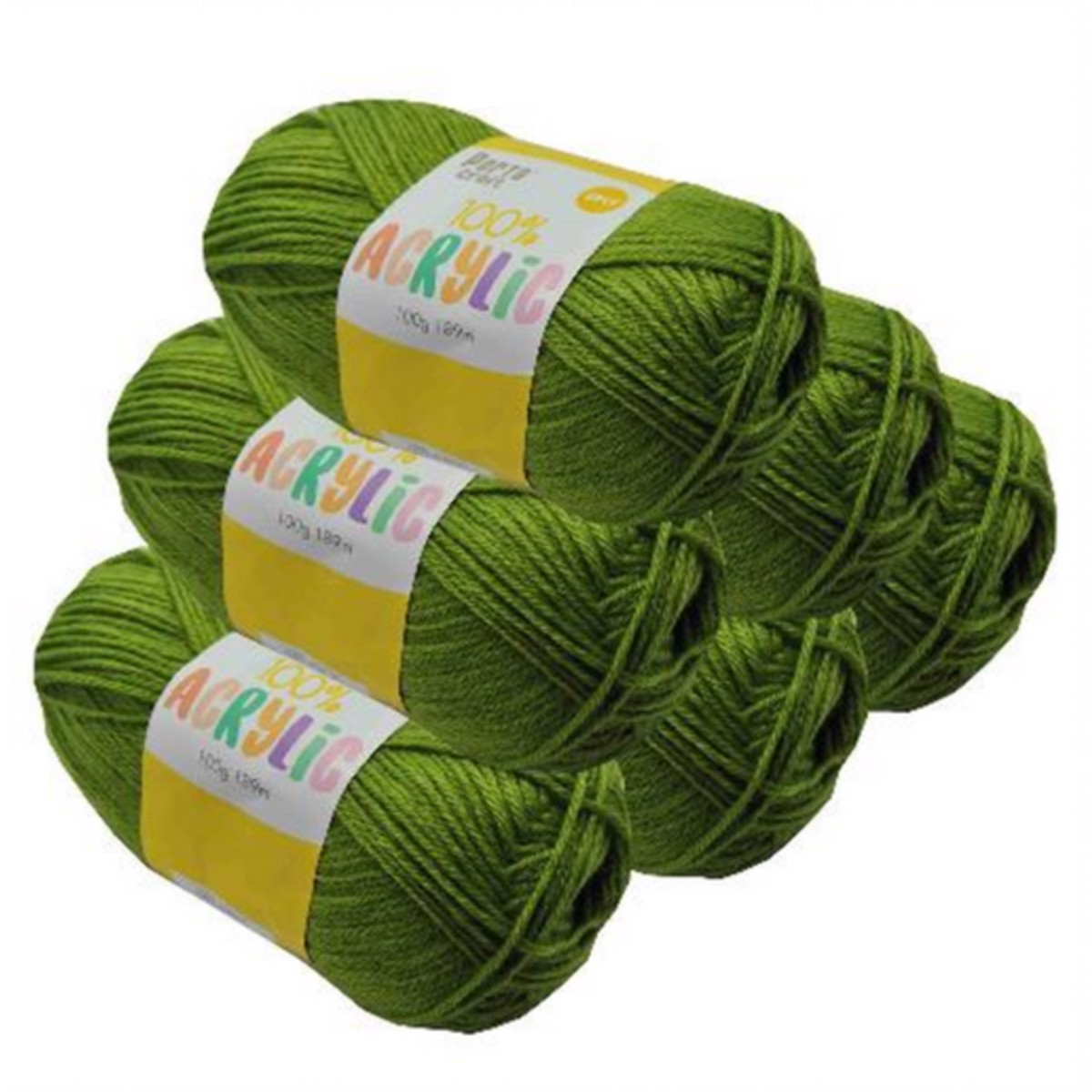 Acryl Yarn 100g 189m 8ply Solid 60 Tree Frog