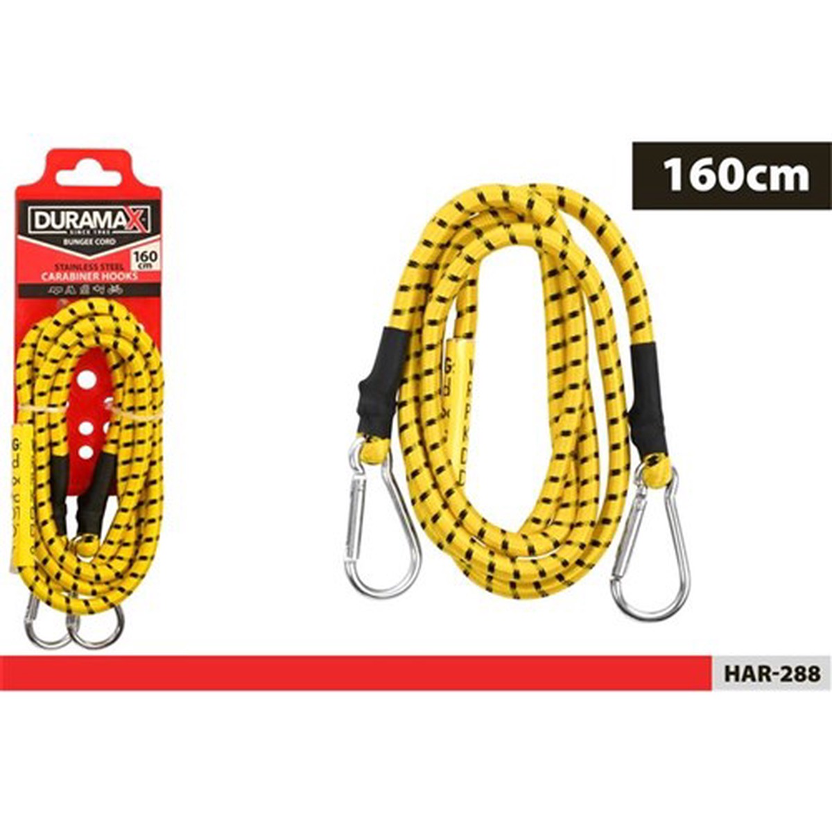 H/D Bungee Cord W/CarabinerHook160cm