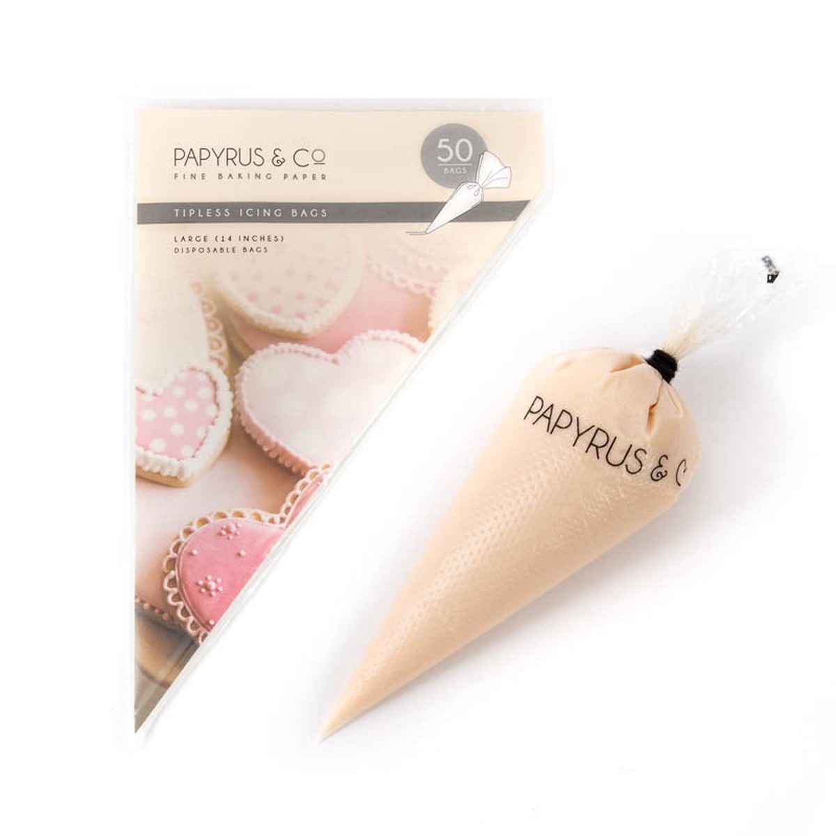 Papyrus Tipless Icing Bags - Large 14in Pack Of 50