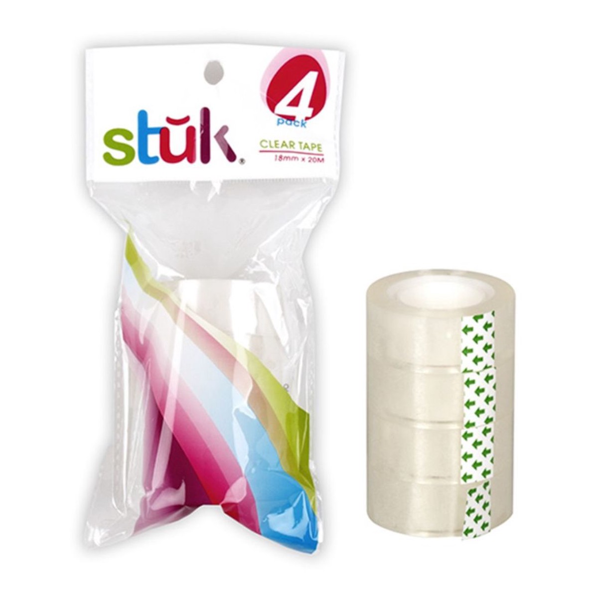 Tape Refill Clear 18mm x 20M 4pk 18 x 2000mm