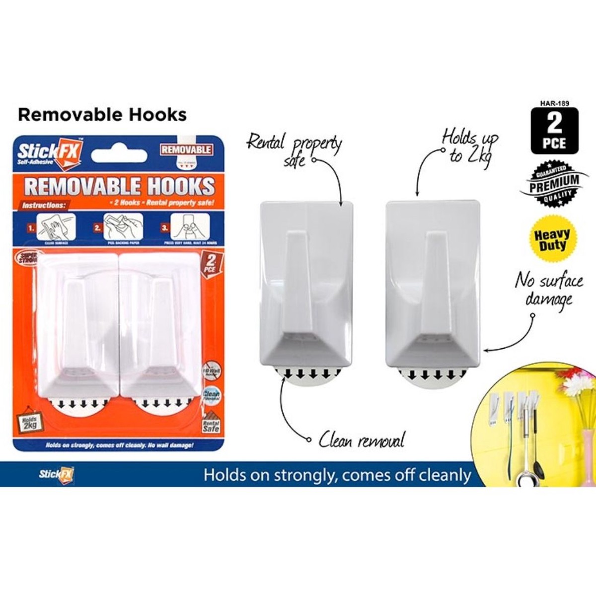 Self-Adhesive Hooks-2KG-Rem-8cm