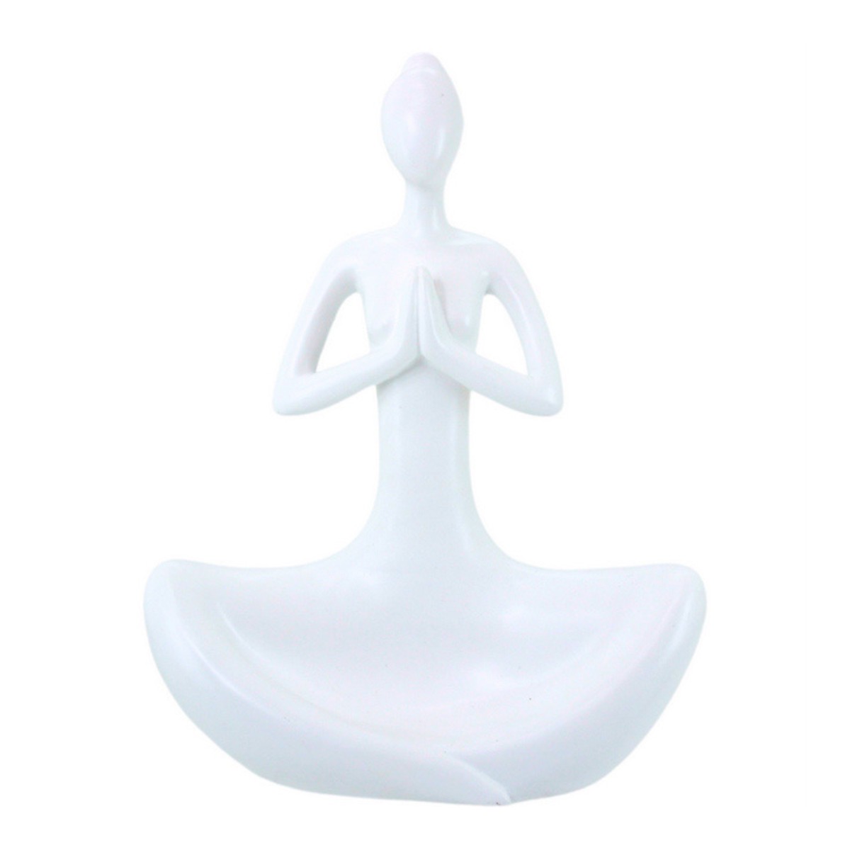 Yoga Lady Matte White17x24cm