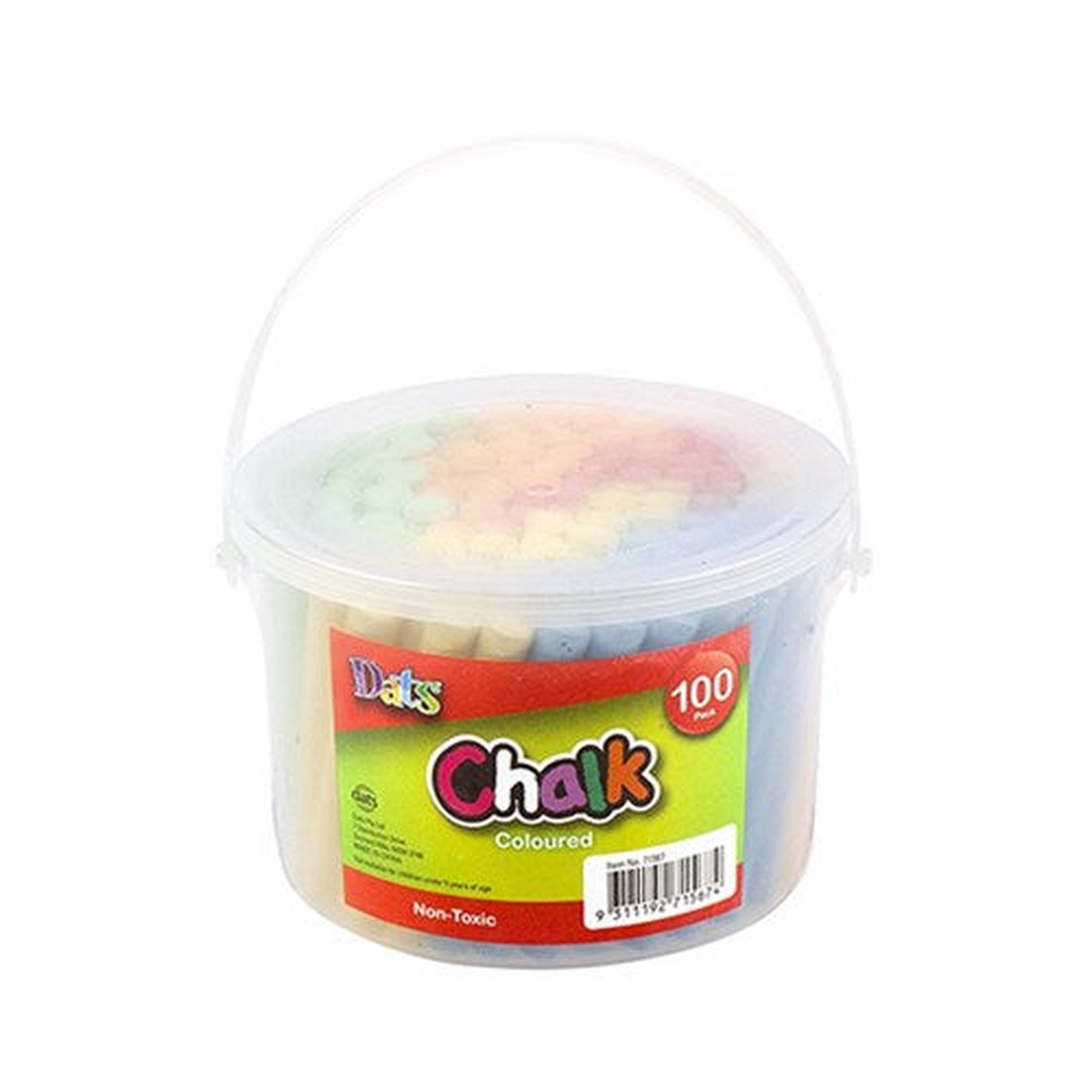Chalk Coloured 100pk in Bucket