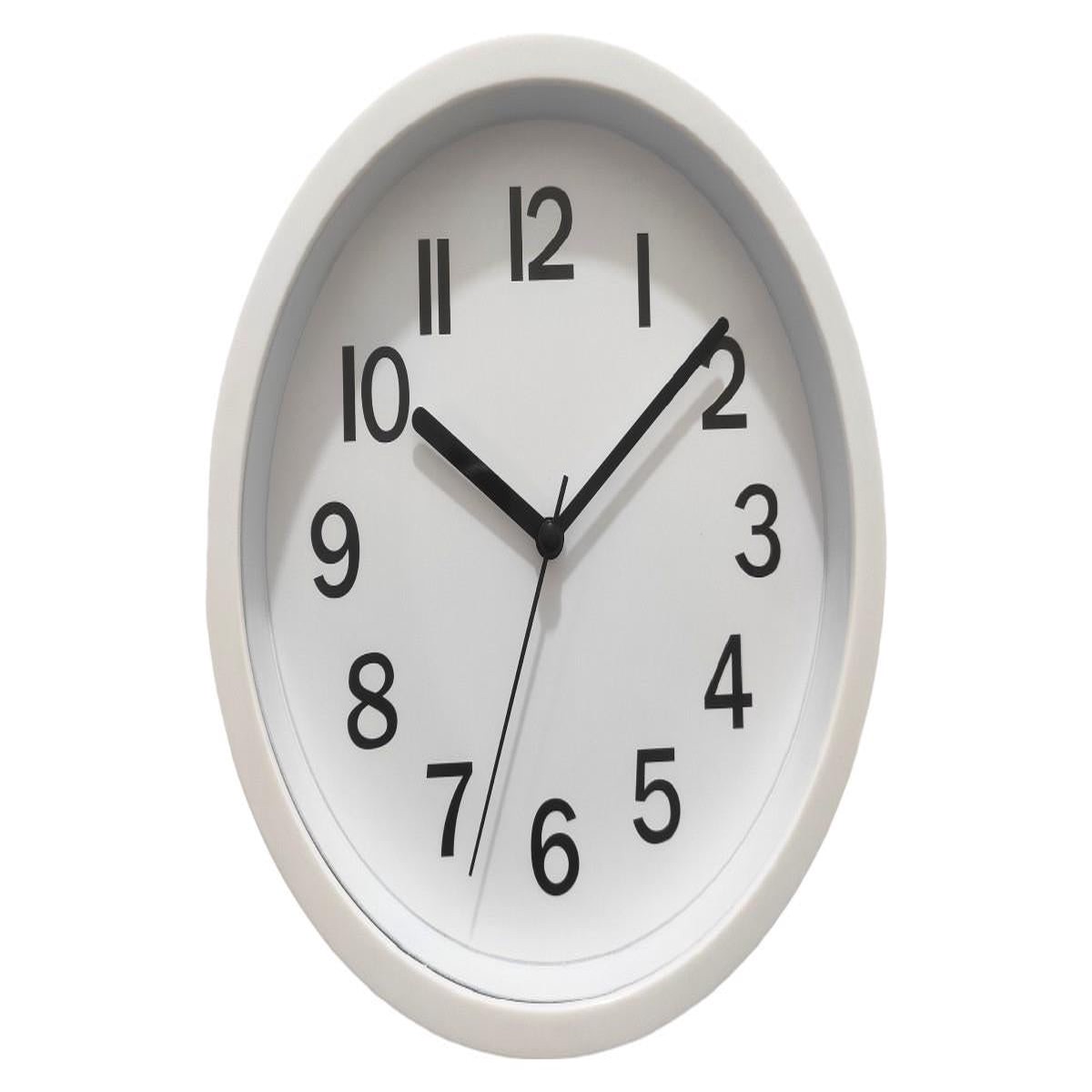 Small White Numerical Clock 22cm