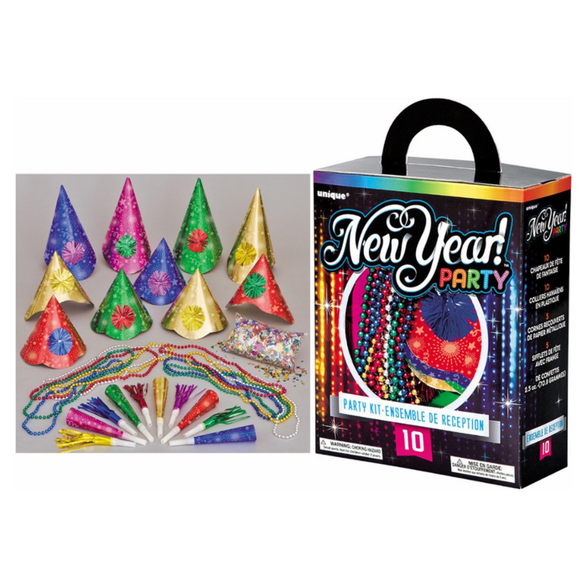New Year Party Kit For 10 - Assorted Colours