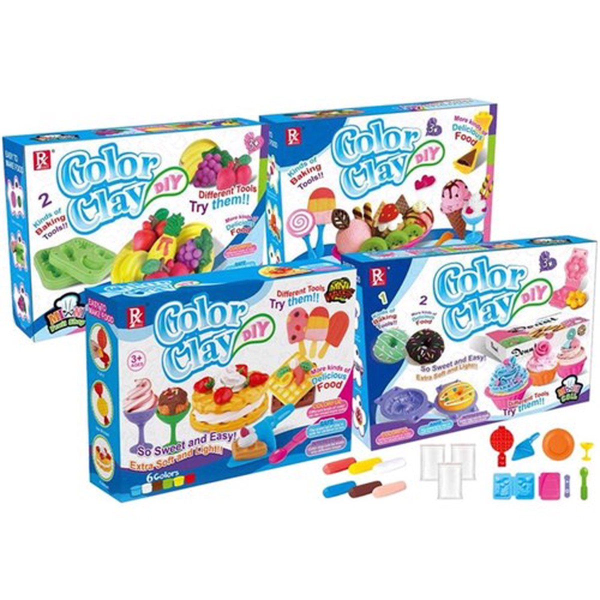 16pce DIY Colour Modelling Clay Set