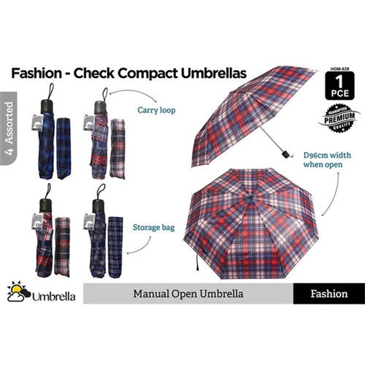 Check Compact Umbrella 96cmD manual