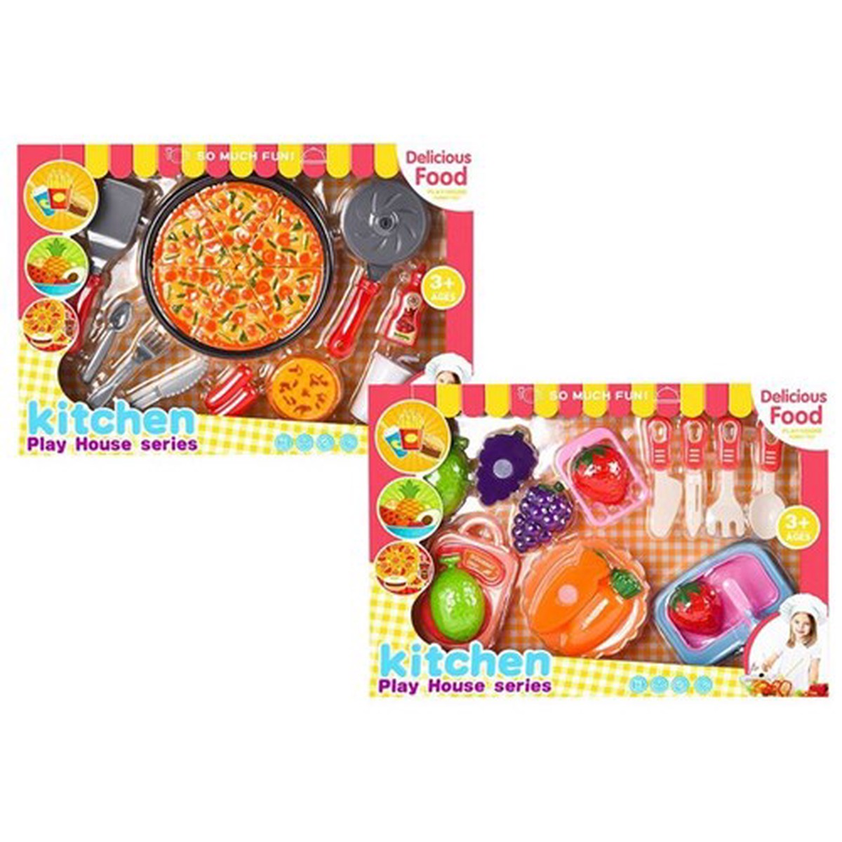 15-16pce Kitchen Food/Pizza Prep Playset