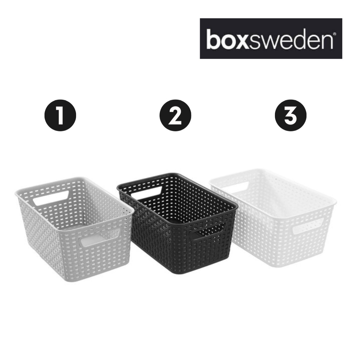 WOVEN STORAGE BASKET 5L 28X18.5X13CM 3 ASSTD