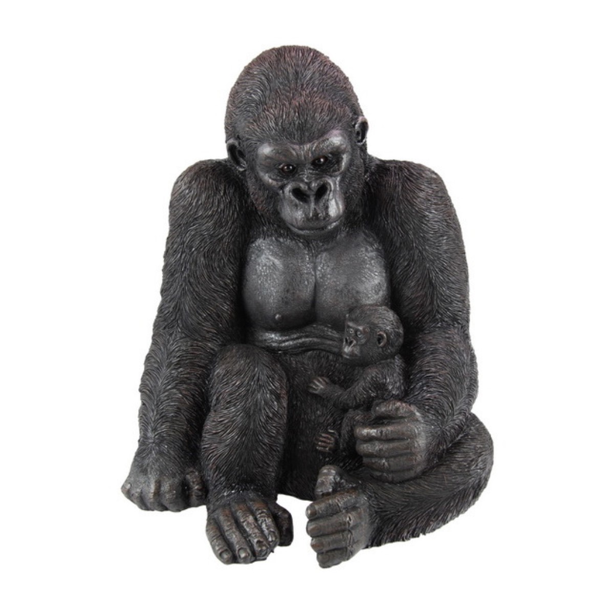 40CM SITTING GORILLA W/BABY