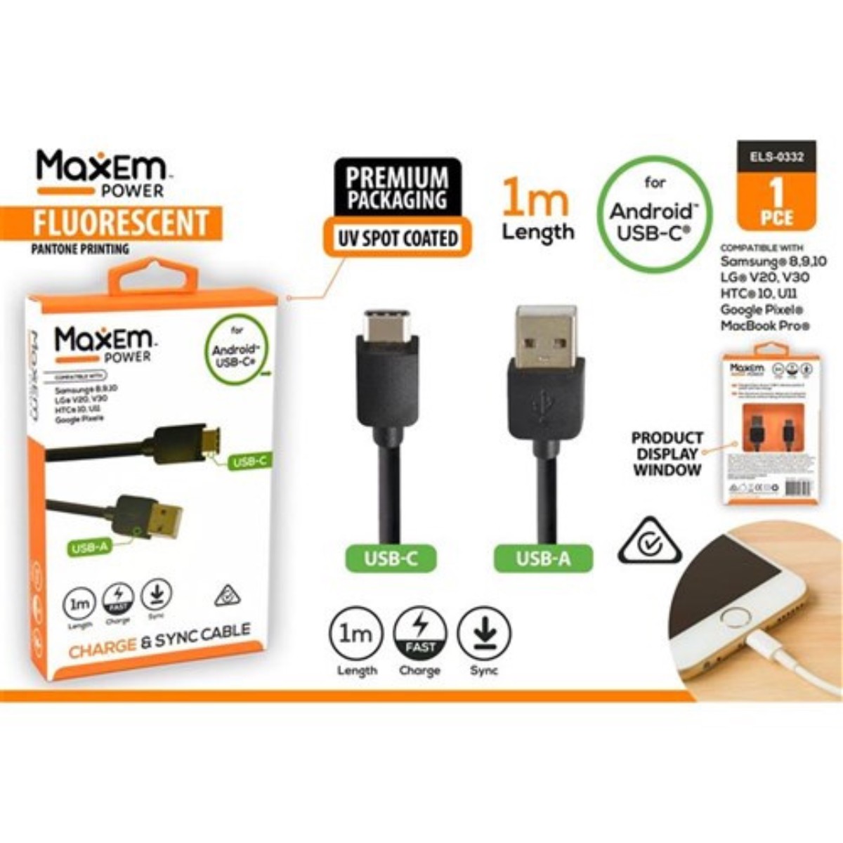 USB to TYPE C Cable 1m