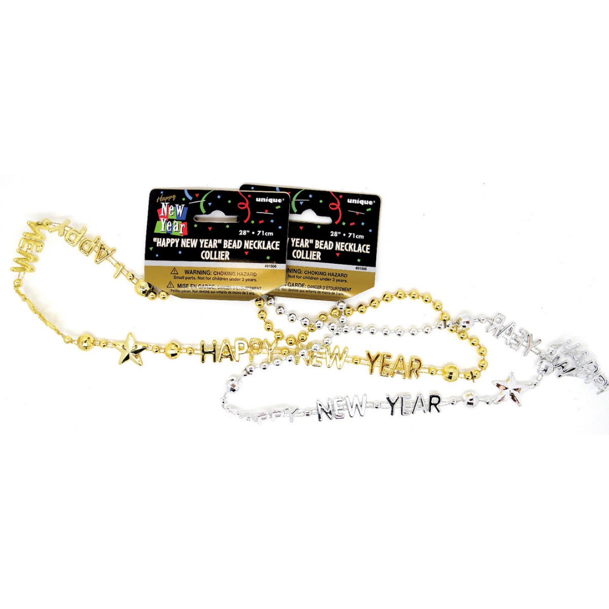 Happy New Year Bead Necklace 71cm