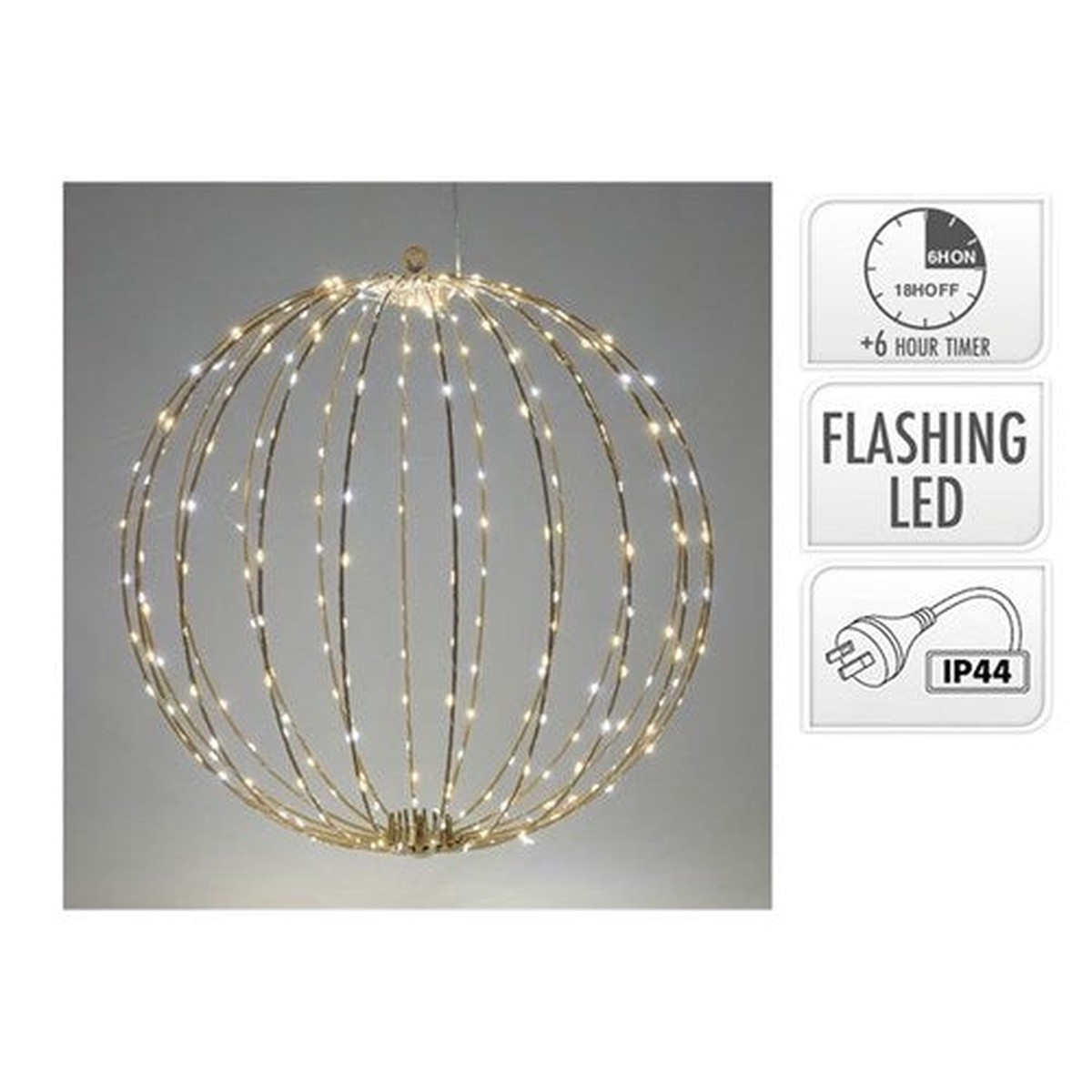 Ball 50cm 320LED Warm White+TimerF Flashing