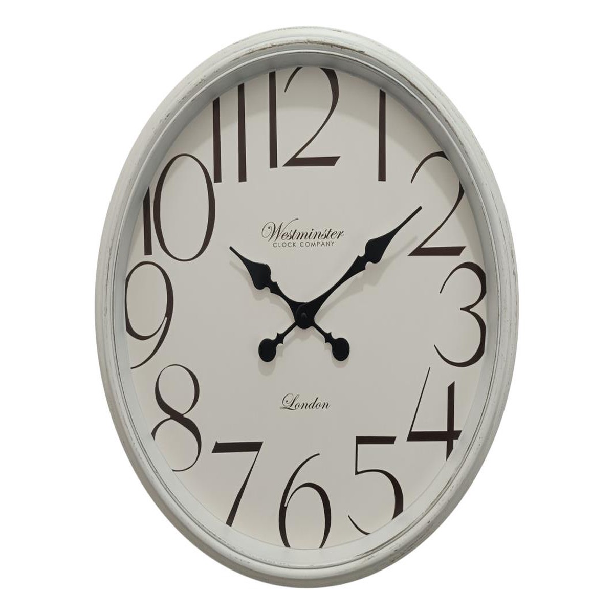 White Wash Decor Clock 55cm