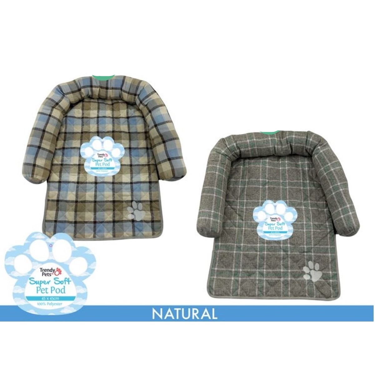 Pet Sofa PaddedCheck Cushion75x58cm