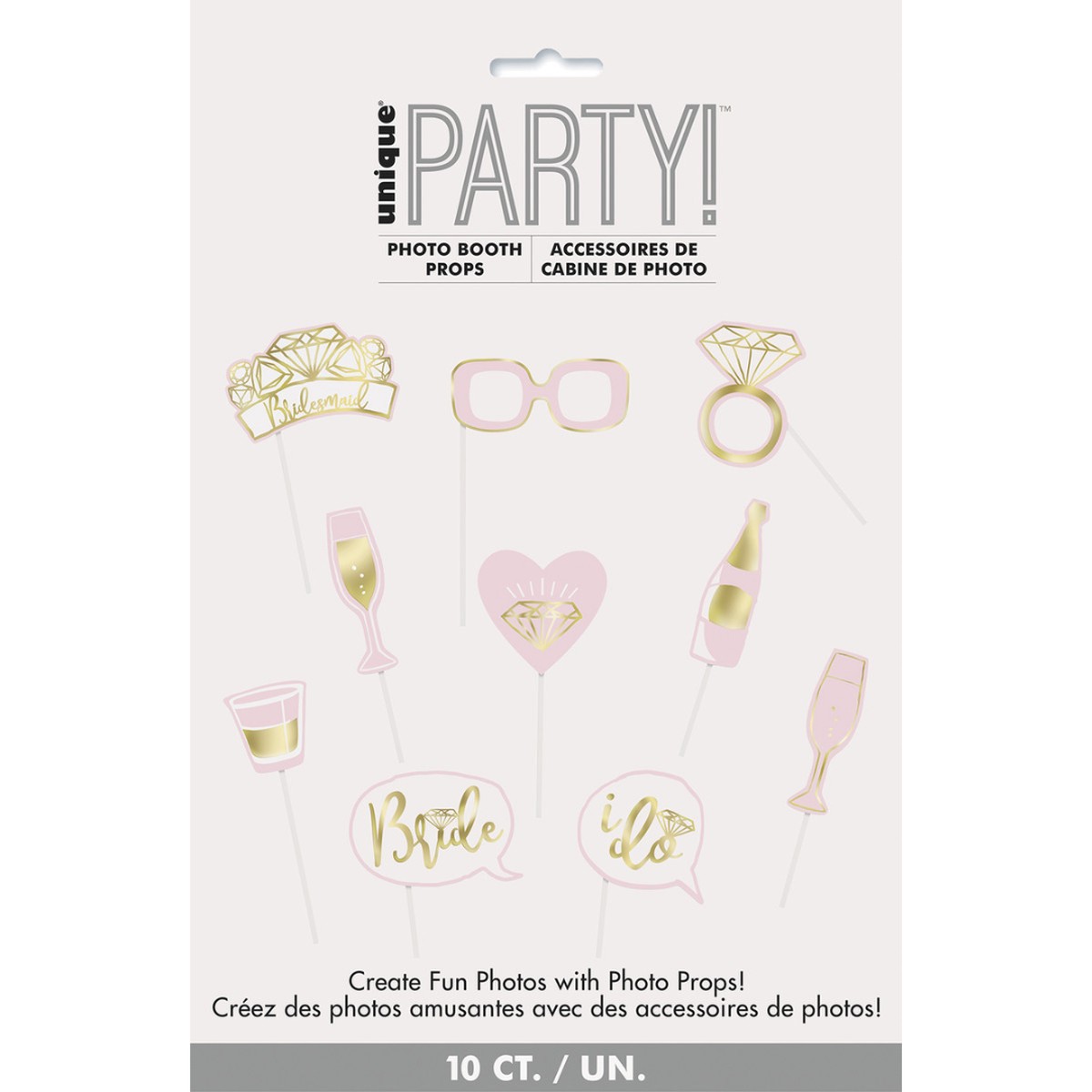 10 Selfie Photo Props - Bride To Be Foil Stamped