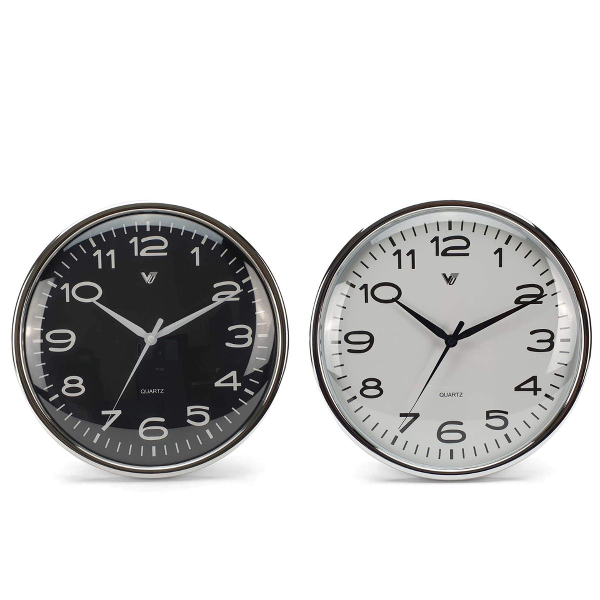 Clock Colson Shiny Frame Domed Face Wall Clock 30x30x2cm Assorted