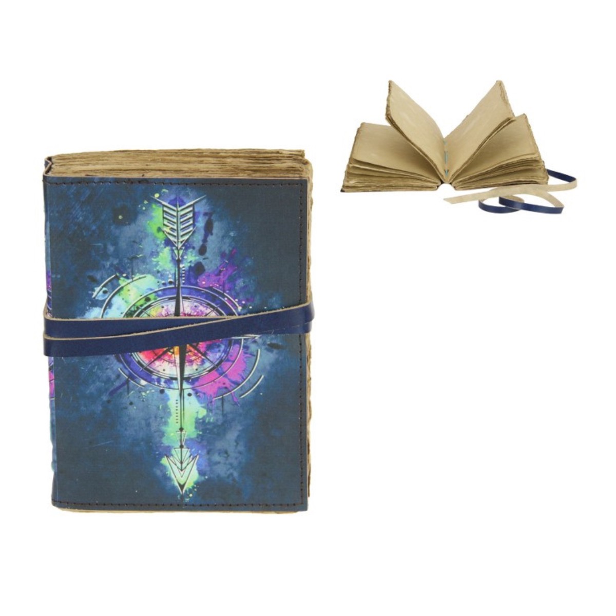 18X13CM COMPASS LEATHER PRINTED JOURNAL