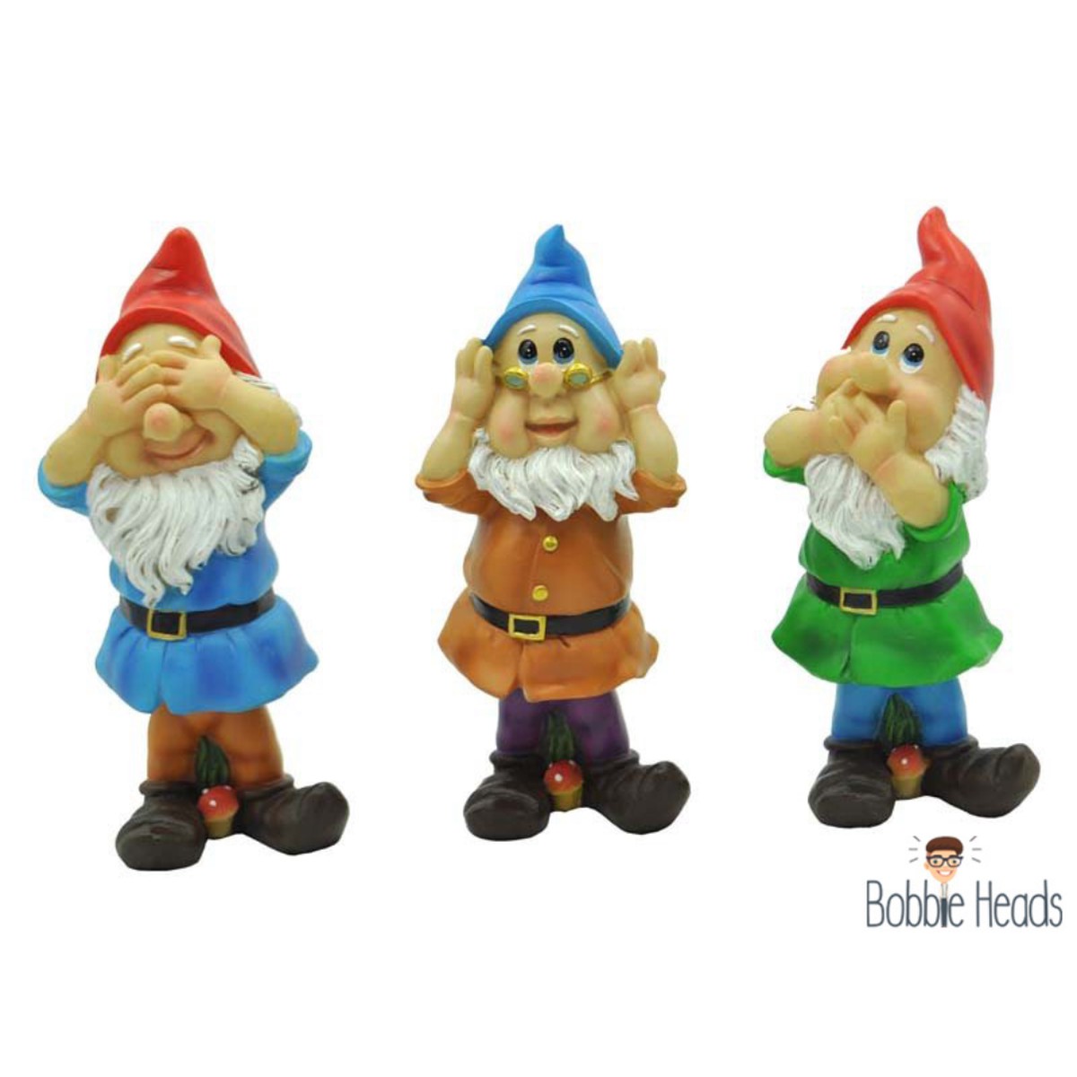 Wise Wobbly Gnomes 3 Assortedtd 19cm
