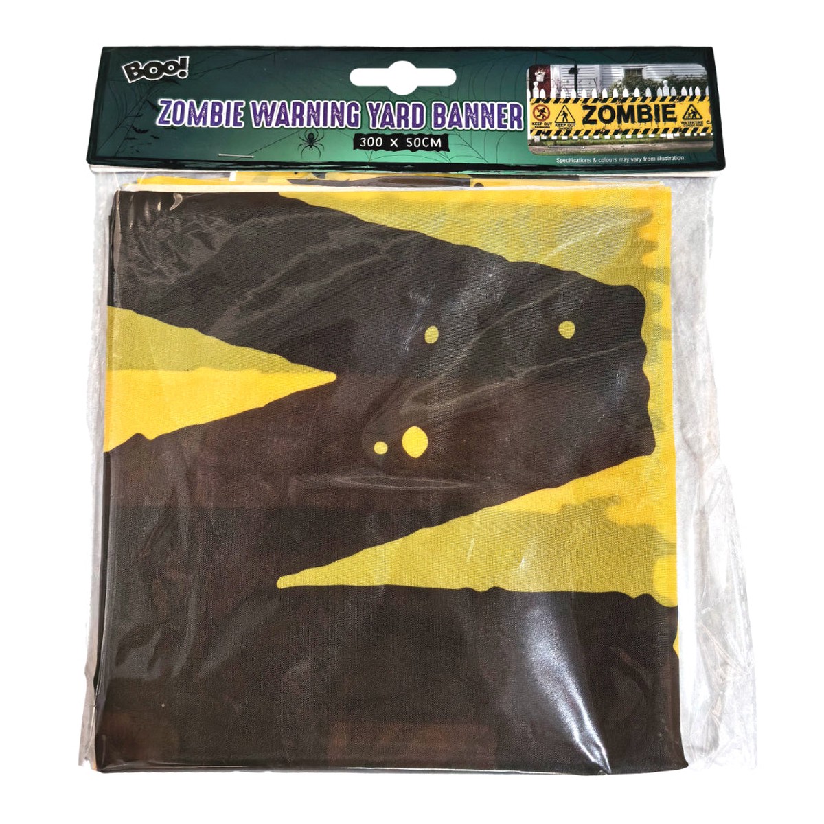 Zombie Warning Yard Banner 3m