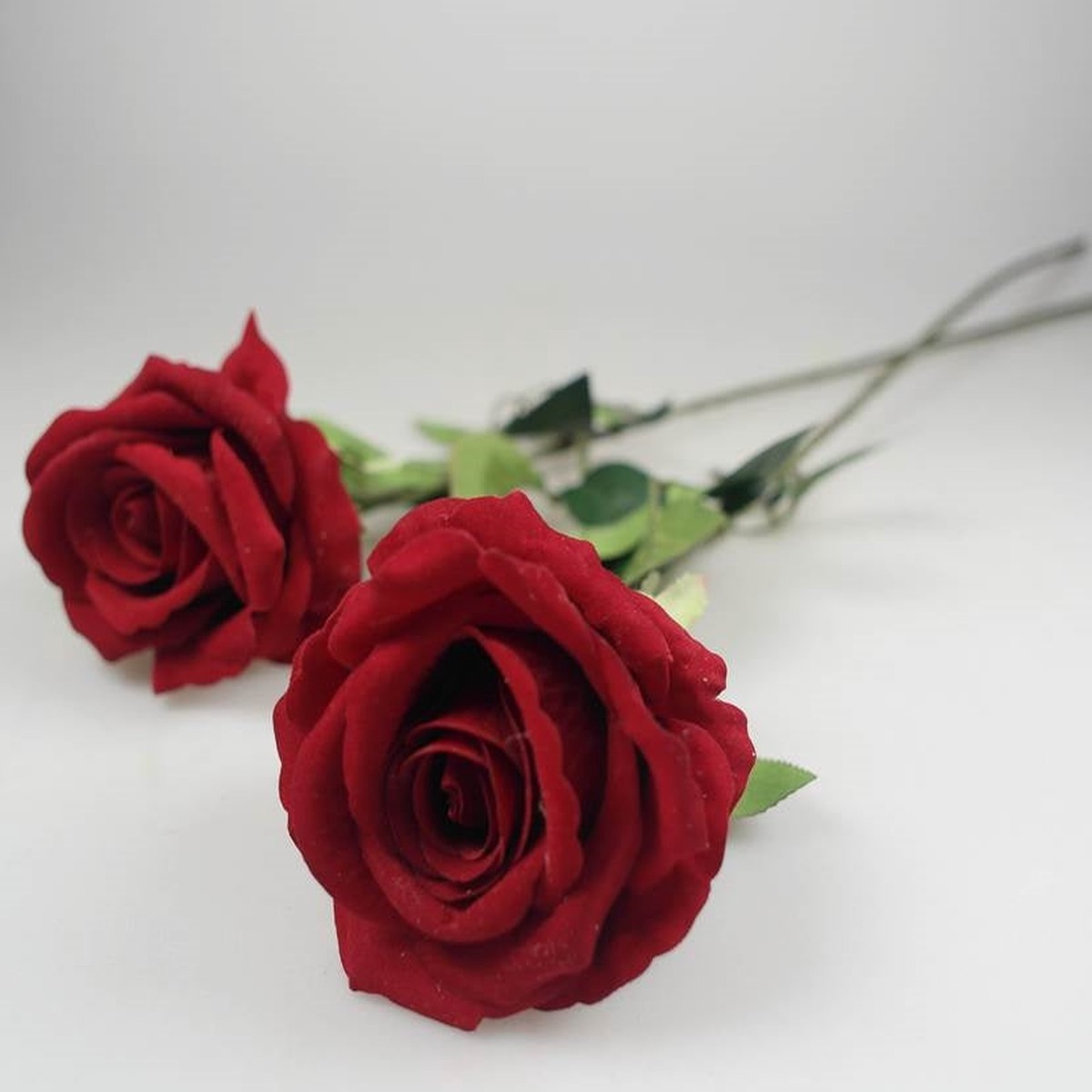 Articial Single Stem Rose Red 62cm