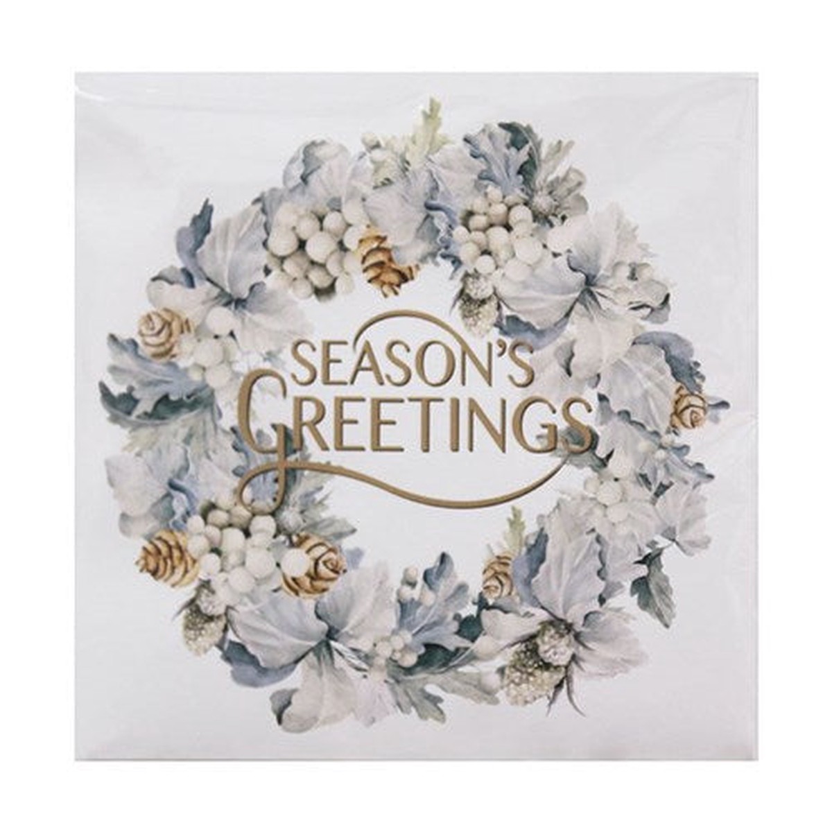 Napkin 2Ply Seasons Greetings 33x33cm 20pk