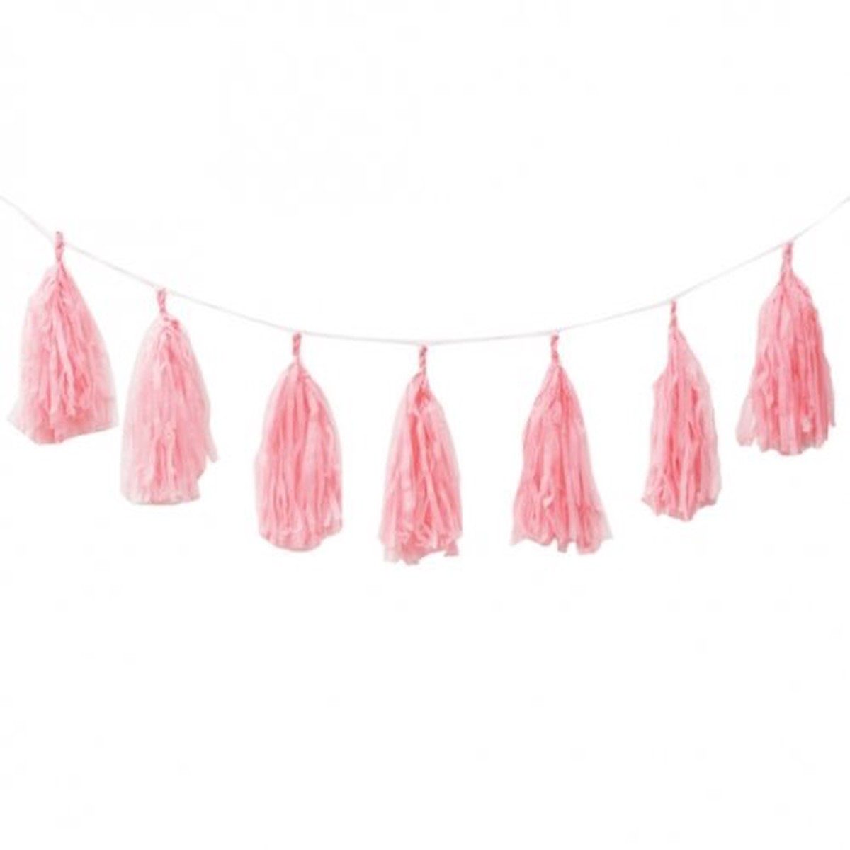 Tassel Garland Classic Pink 3m 12 pk Five Star