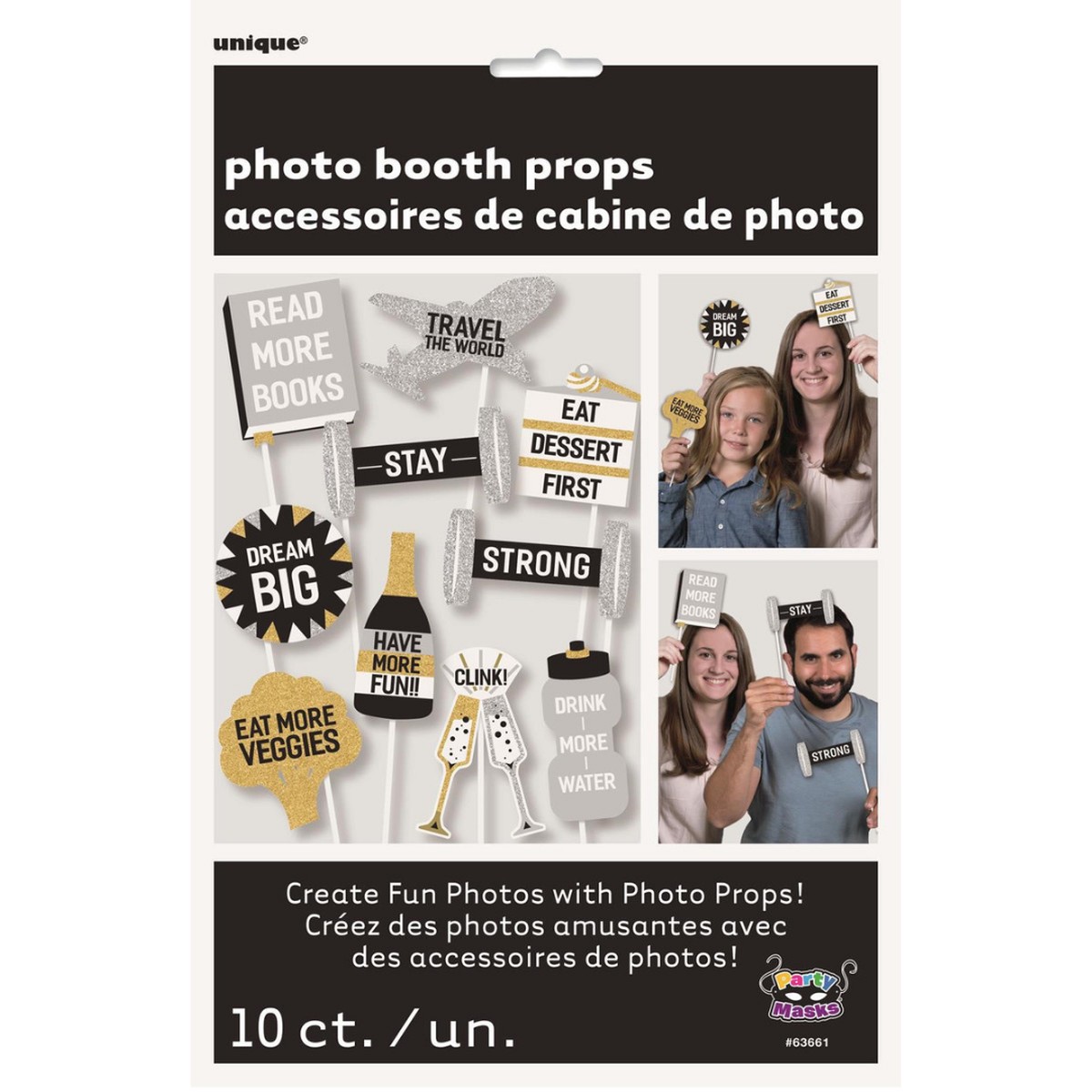 10 Selfie Photo Props - New Year Resolution