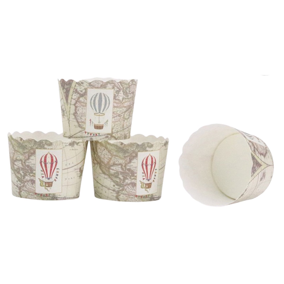 Vintage Hot Air Balloon Baking Cups Pk Of 30