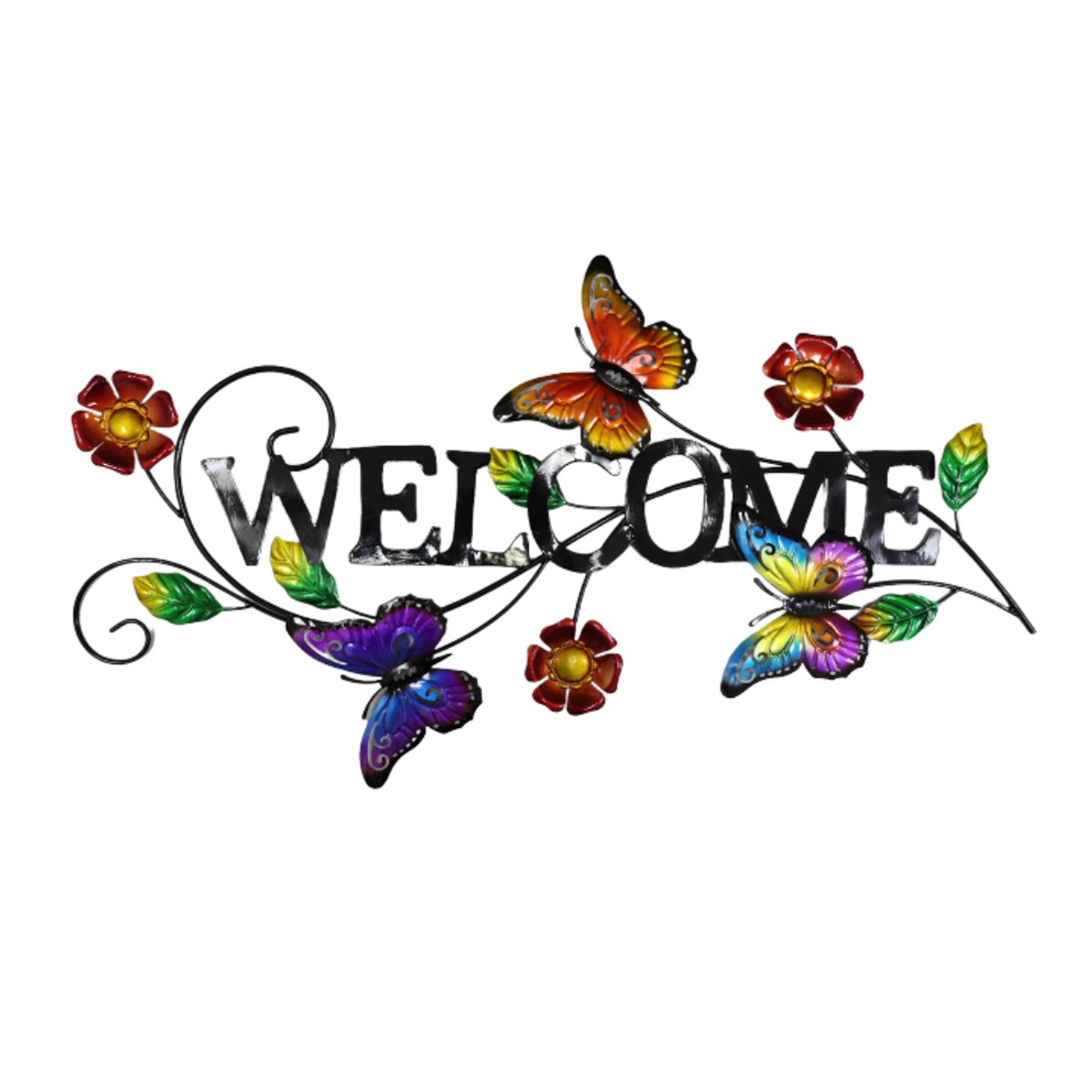 WELCOME METAL WALL ART 84CM