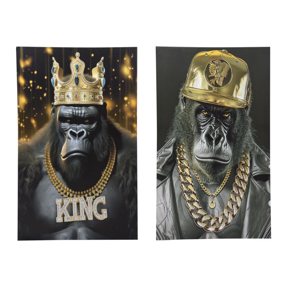 40X50CM GOLD GORILLA CANVAS