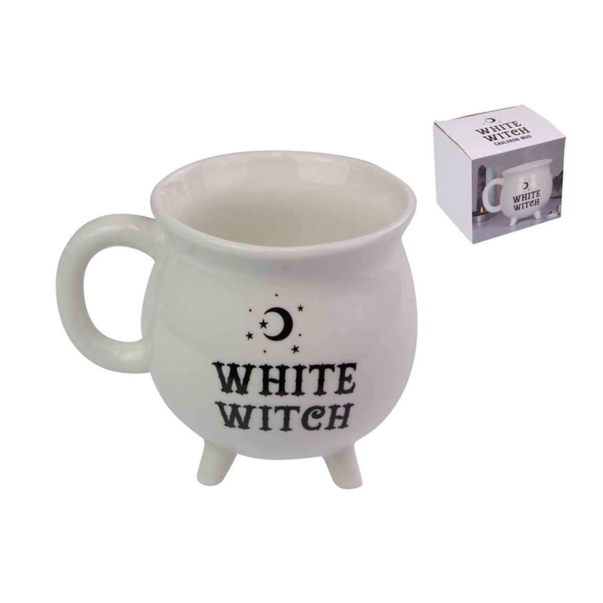 Witch Cauldron Mug White