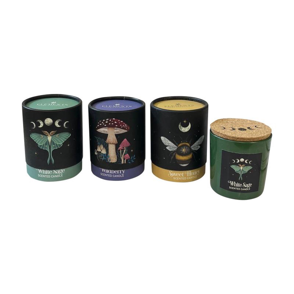 120 GRAM CANDLE W/MOON PHASE DESIGN 3 AS
