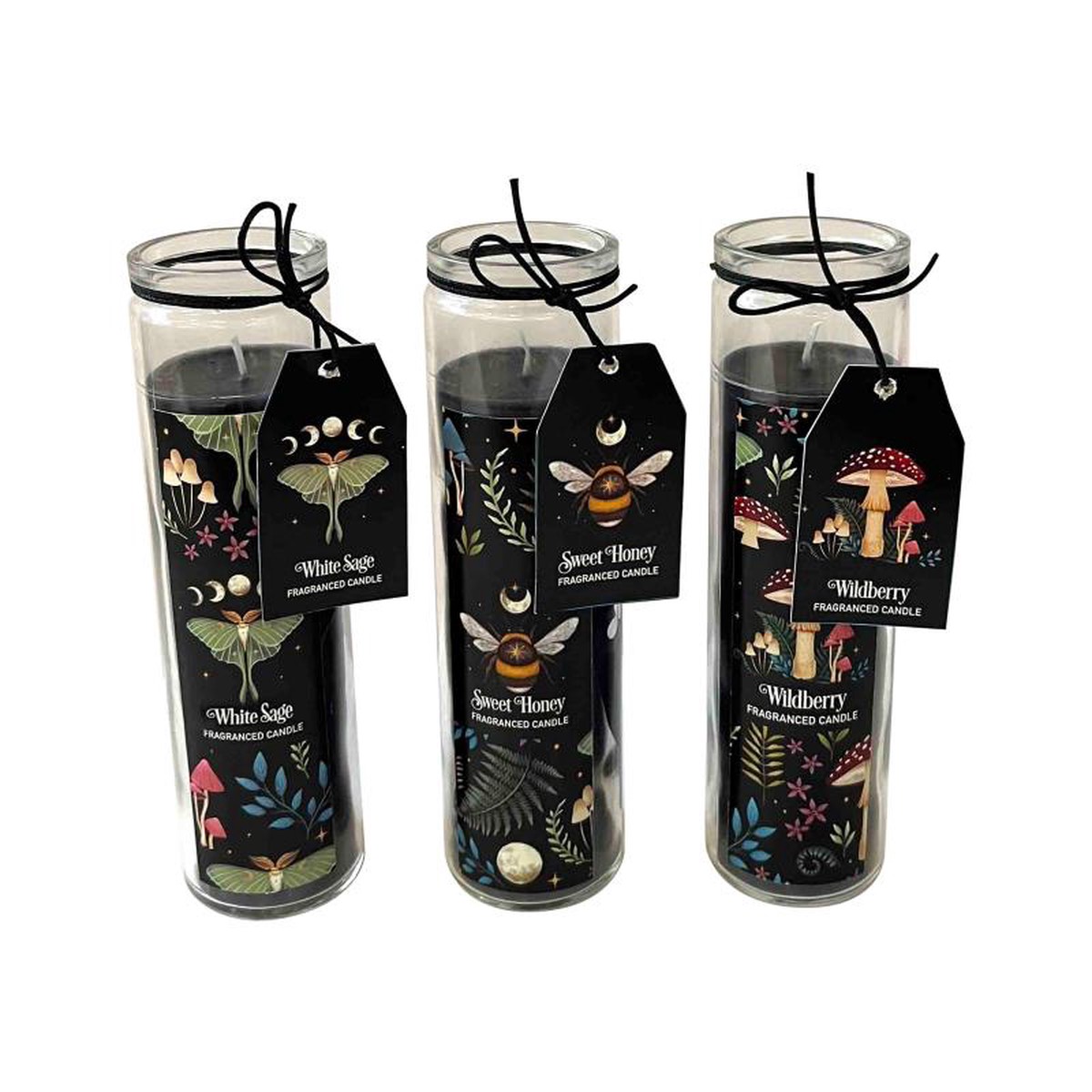 21CM PILLAR CANDLE W/MOON PHASE DESIGN 3