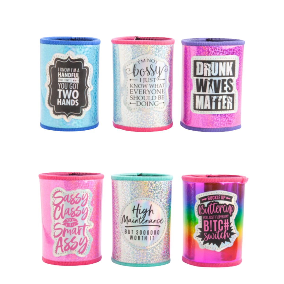 Can Cooler Iridescent Assorted