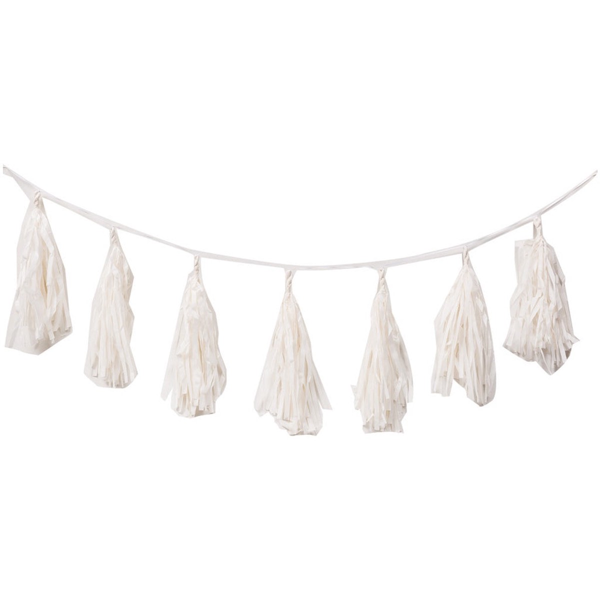 Tassel Garland White 3m 12 pk Five Star