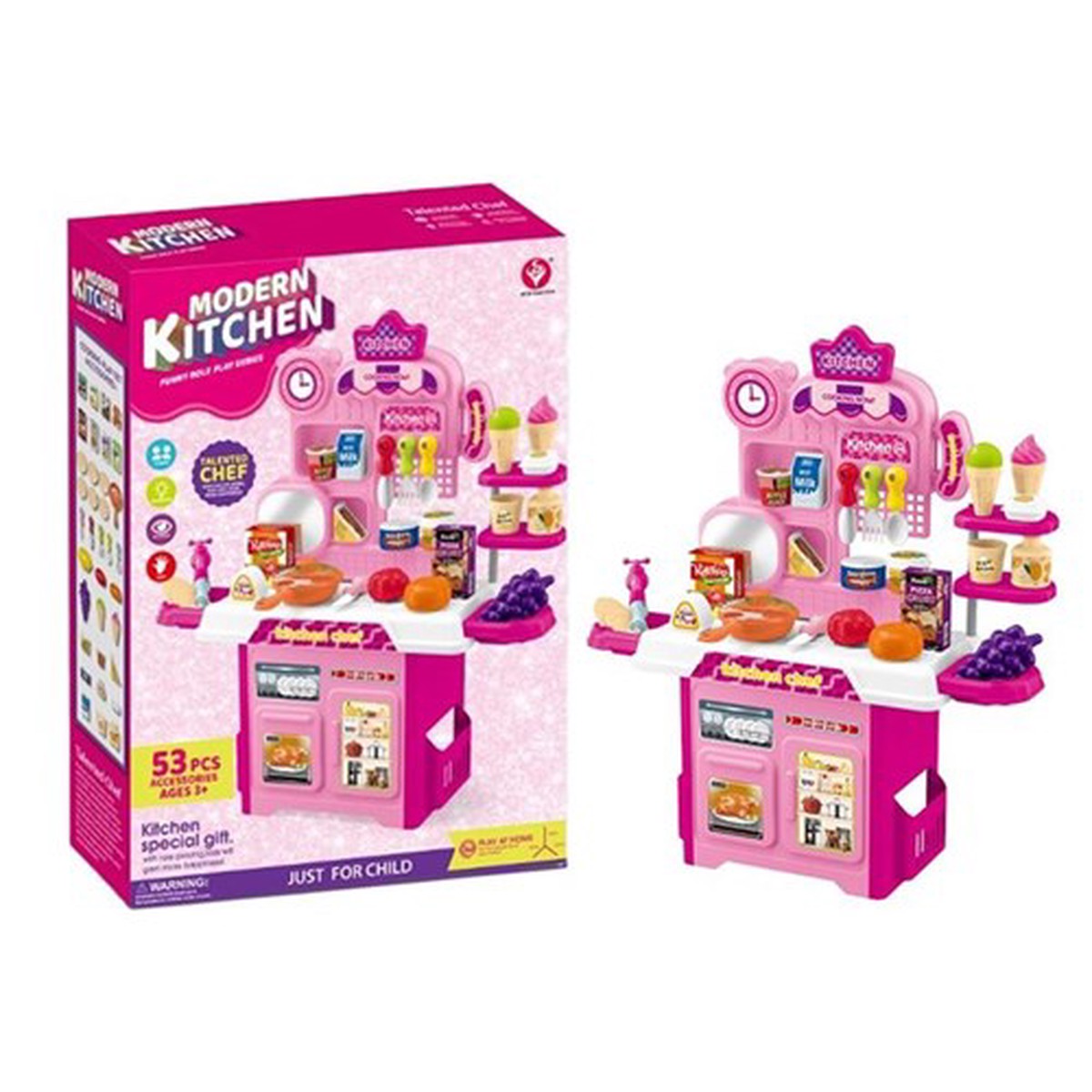 53pce Medium Kitchen Playset w/Acc