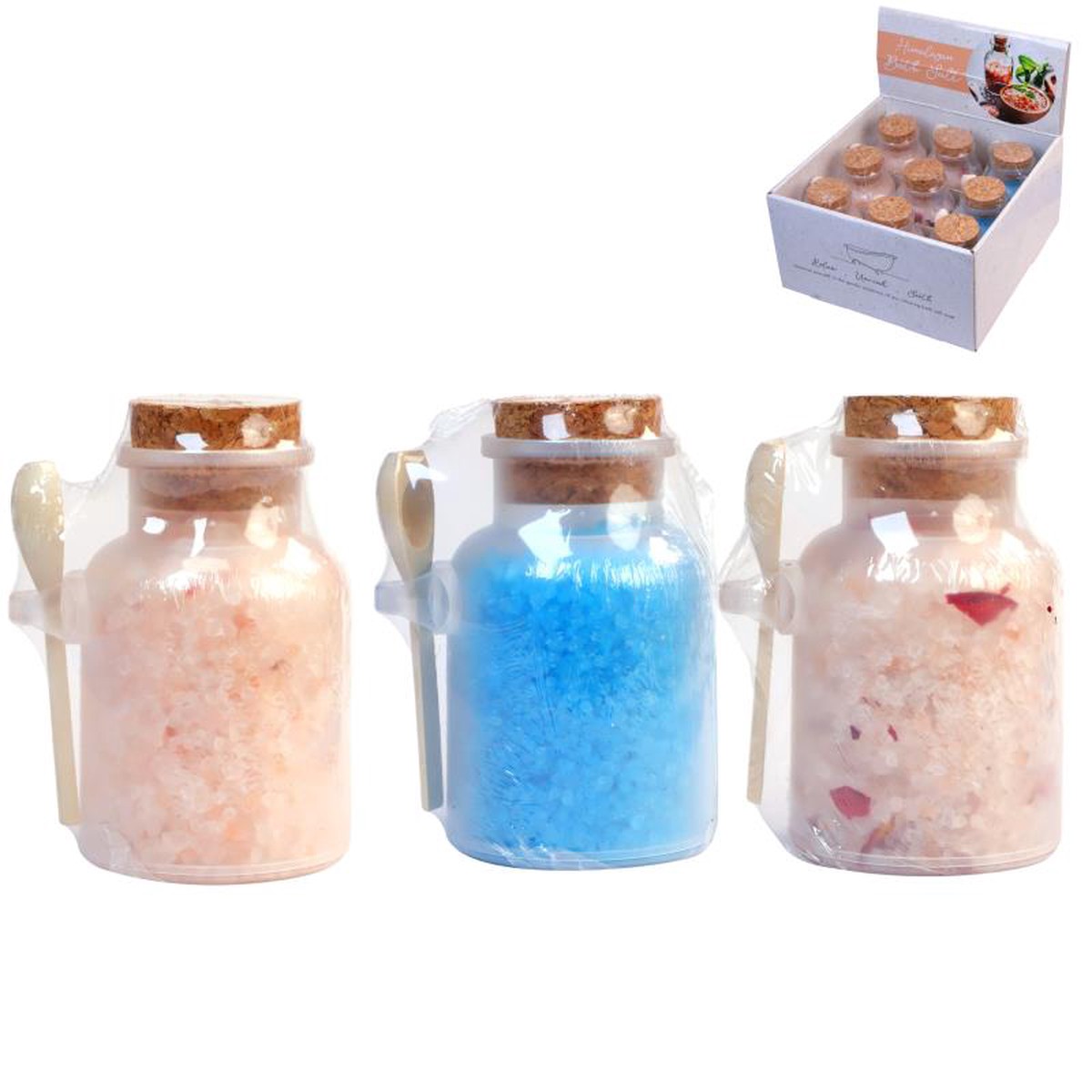 Bath Salt with Spoon Holder 3 assorted 260gm