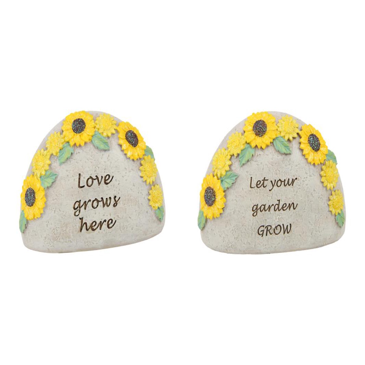 7CM SUNFLOWER INSPIRATIONAL ROCK 2 ASS