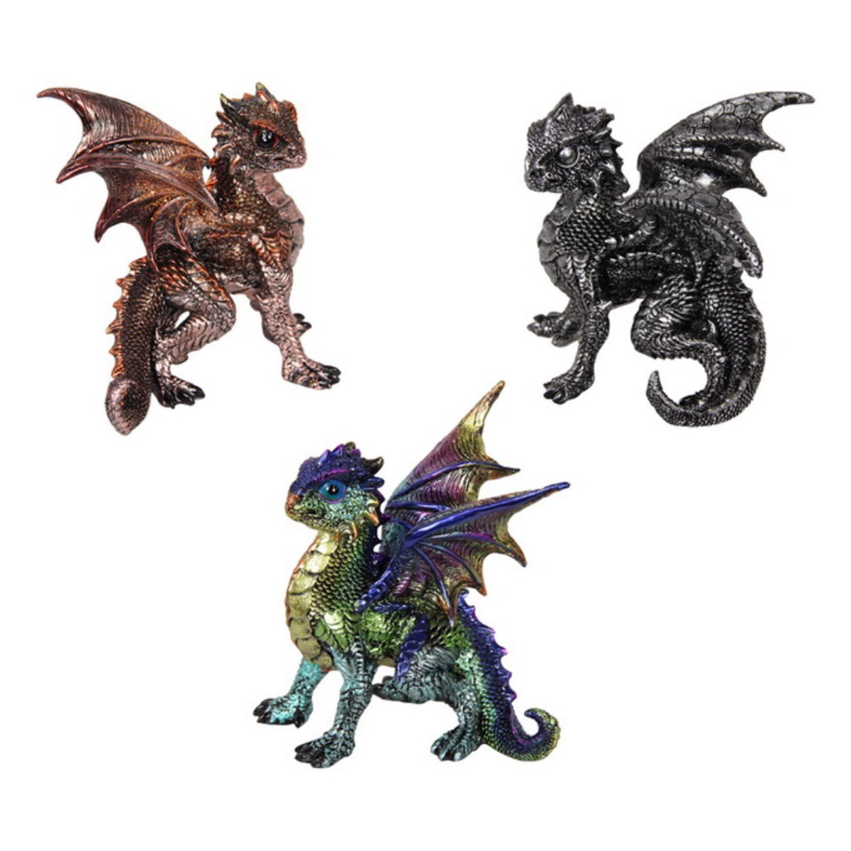 Young Dragon in Defense Pose 13cm Assorted