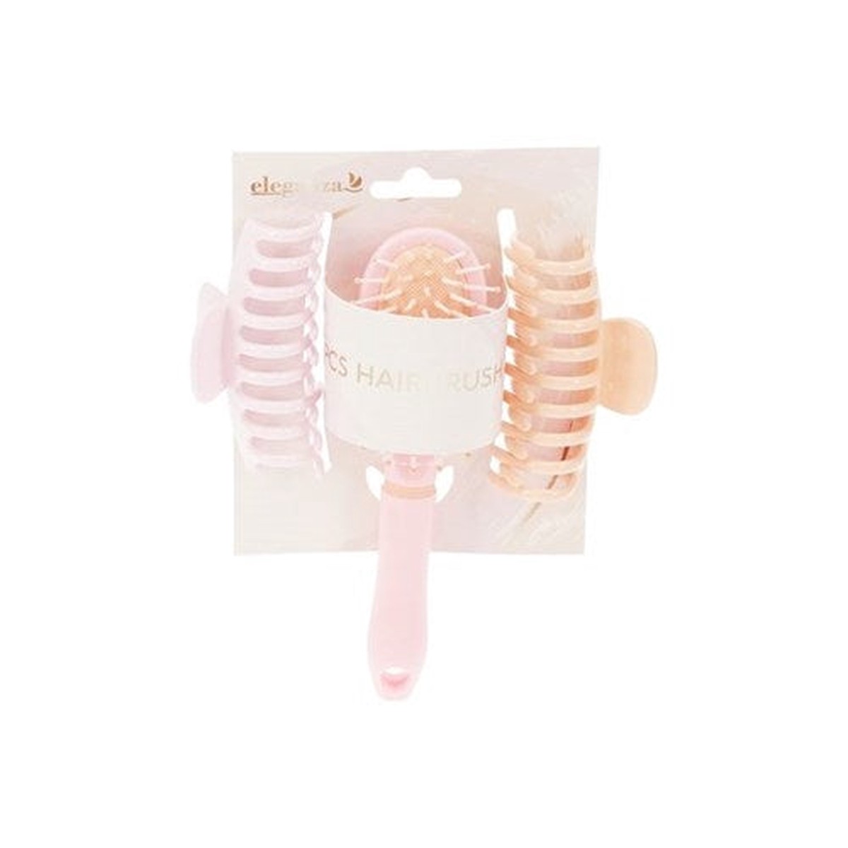Hair Brush & Clip Set Medium 3pc
