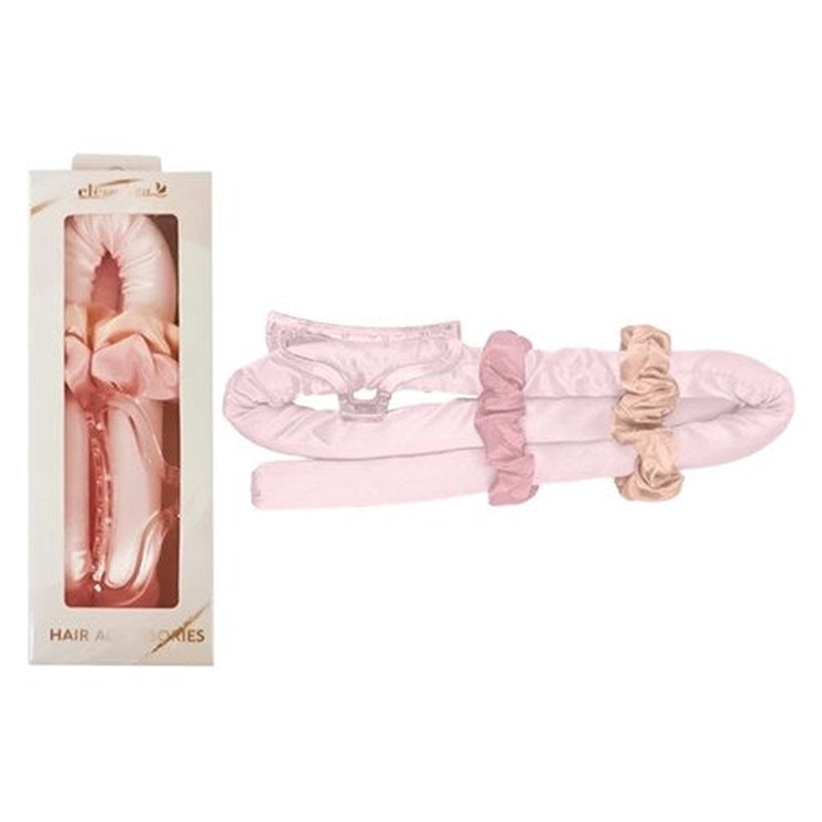 Hair Curl Set Pink In Gift Box 4pc