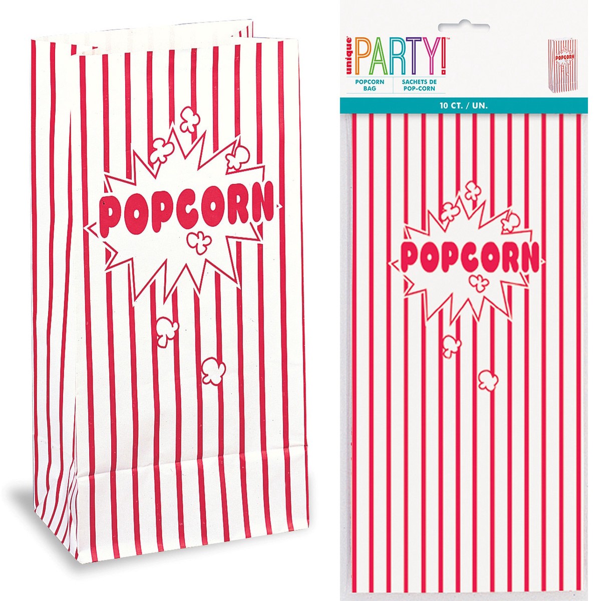 10 Paper Bags - Popcorn