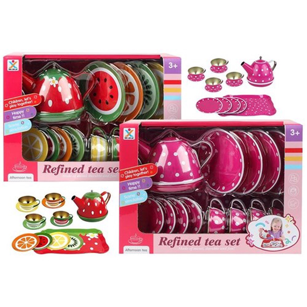 15pce Metal Tea Playset