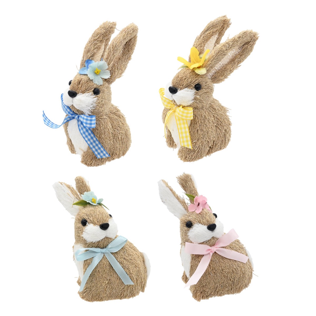 Sitting Mini Bunny with Bow Assorted