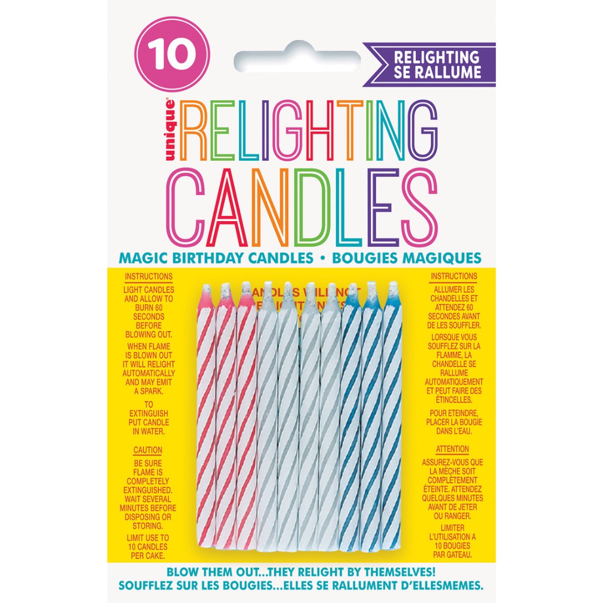 10 Magic Spiral Candles - Multi